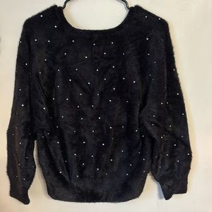 Express Cropped Rhinestone Sweater